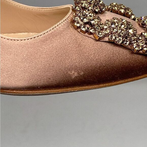 Manolo Blahnik Hangisi 70 Embellished Satin Pumps size 36.5 - Picture 10 of 13
